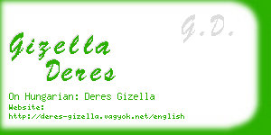 gizella deres business card
